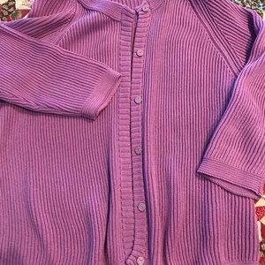 Talbots cotton cardigan 3/4 sleeve